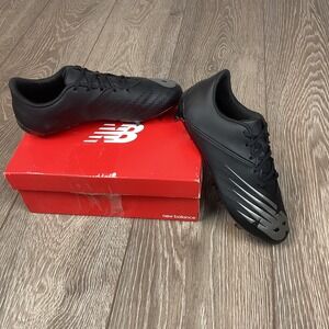 New Balance FURON Soccer Cleat  Football Firm Ground Black Silver NEW 4